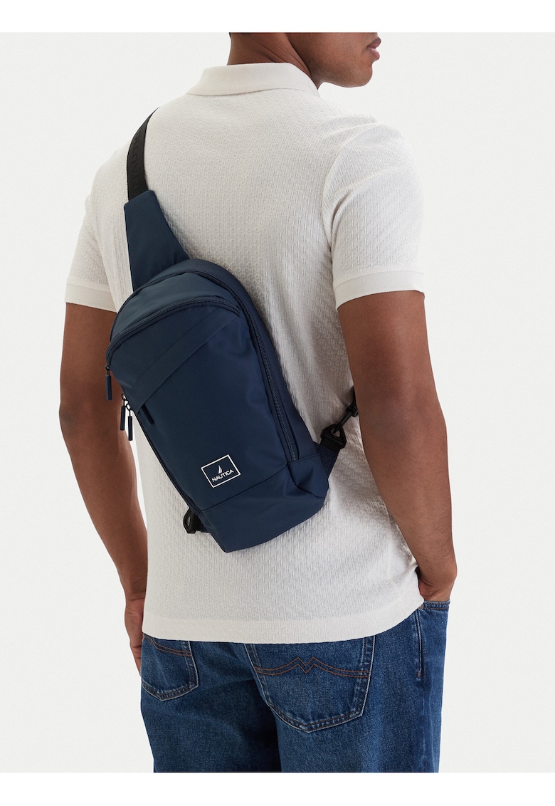 Rucsac barbati - material textil - albastru - One Size INTL