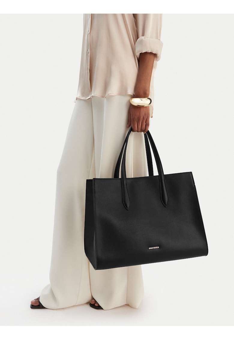 Geanta dama - piele naturala - negru - One Size INTL