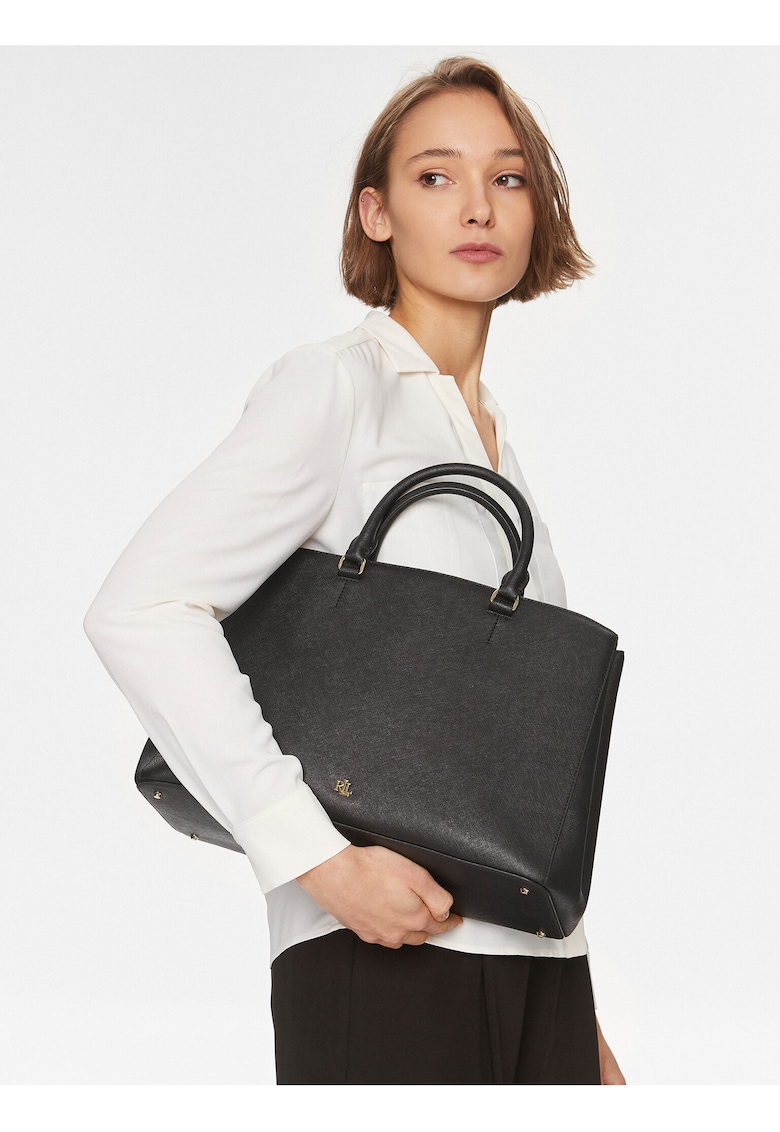 Geanta dama - piele naturala - negru - One Size INTL