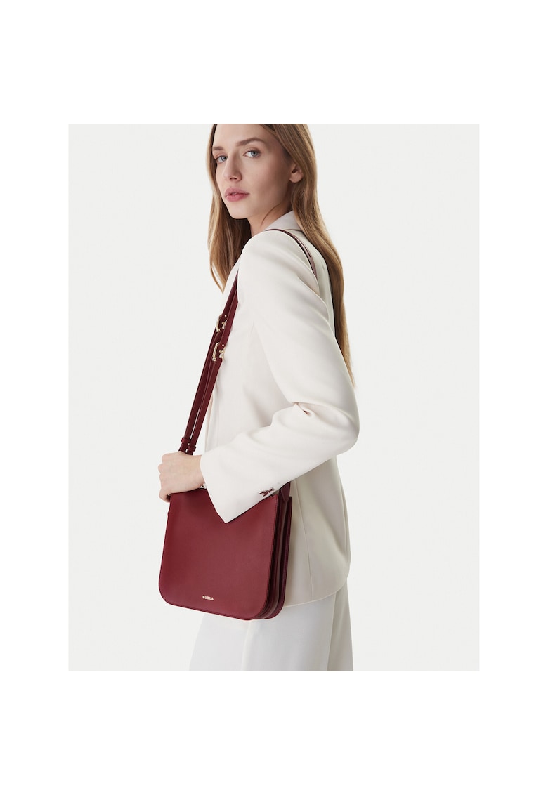 Geanta dama - piele naturala - rosie - One Size INTL