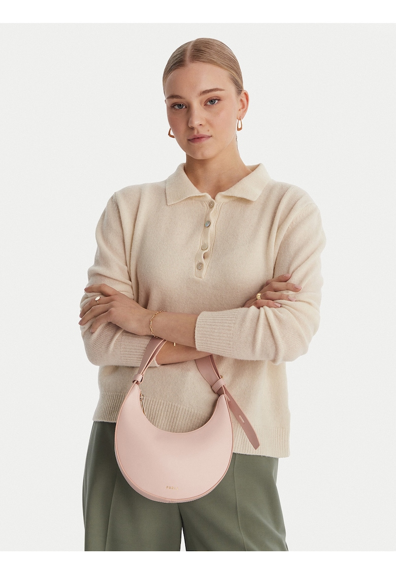 Geanta dama - piele naturala - roz - One Size INTL