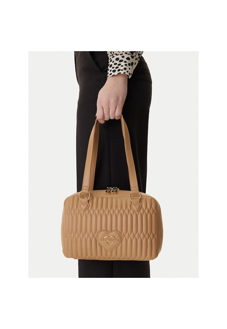 Geanta dama - piele ecologica - bej - One Size INTL