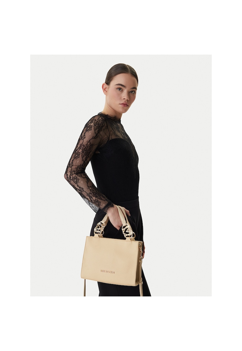 Geanta dama - piele ecologica - bej - One Size INTL