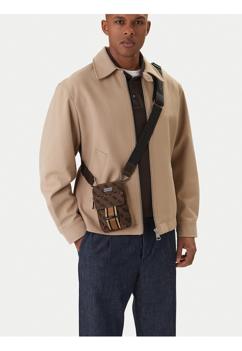 Geanta pentru telefon - textil - maro - One Size INTL