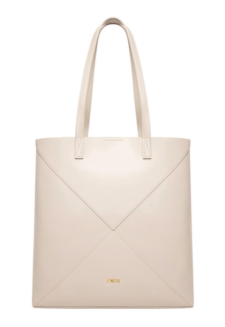 Geanta shopper - bej - One Size INTL - cu saszeta dopinata
