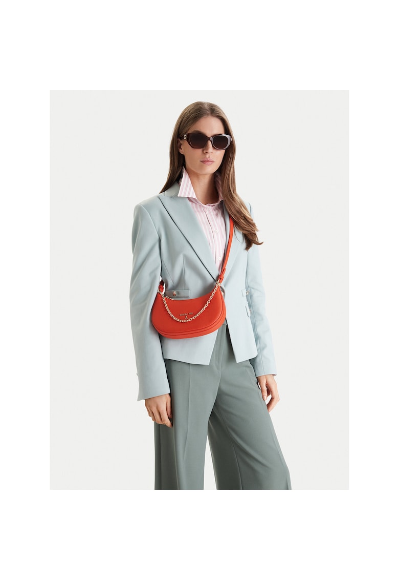 Geanta dama - piele naturala - portocalie - One Size INTL