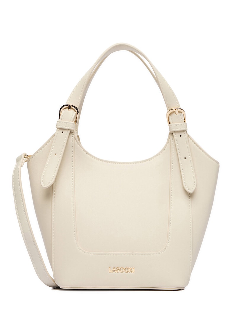 Geanta hobo - bej - One Size INTL - material sintetic - cu curea detasabila