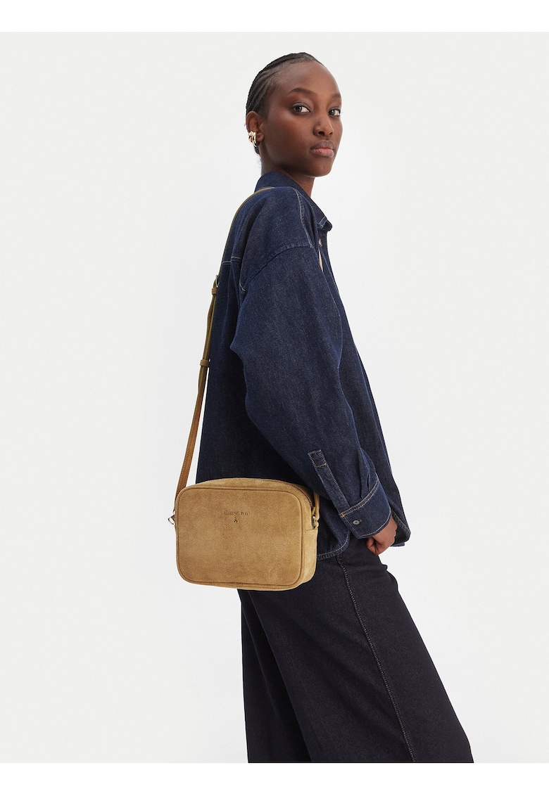 Geanta dama - piele naturala - verde - One Size INTL