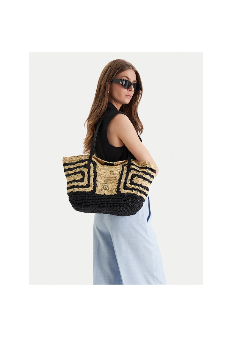 Geanta dama - plastic - bej - One Size INTL