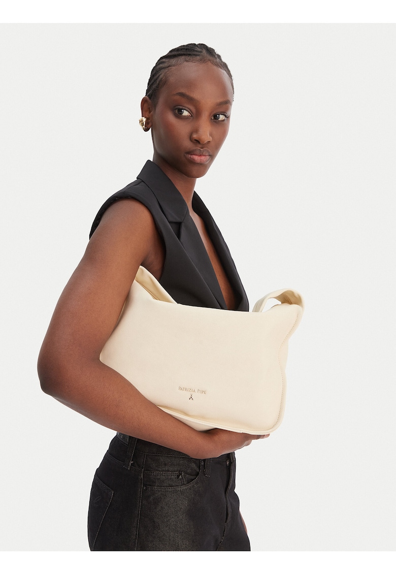 Geanta dama - bej - piele naturala - One Size INTL
