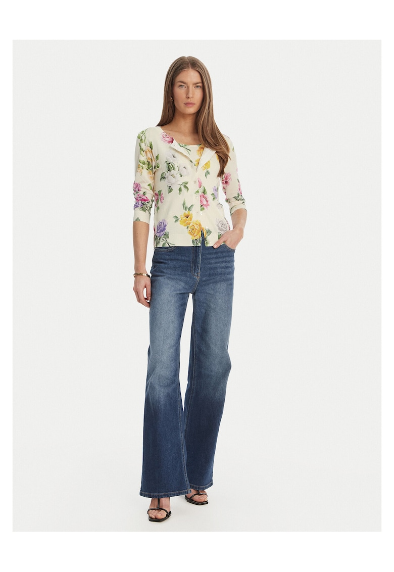 Cardigan dama - bej - 65% viscoza - 35% poliamida - cu nasturi -