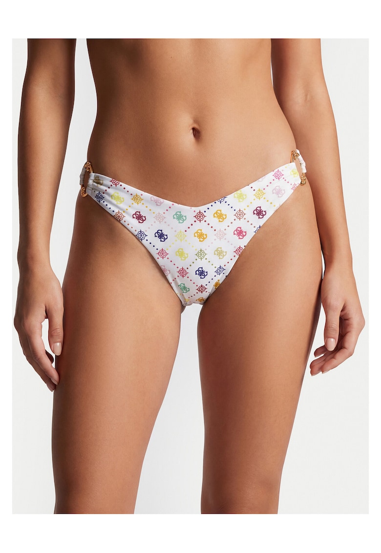 Slip de bikini dama alb - Alb