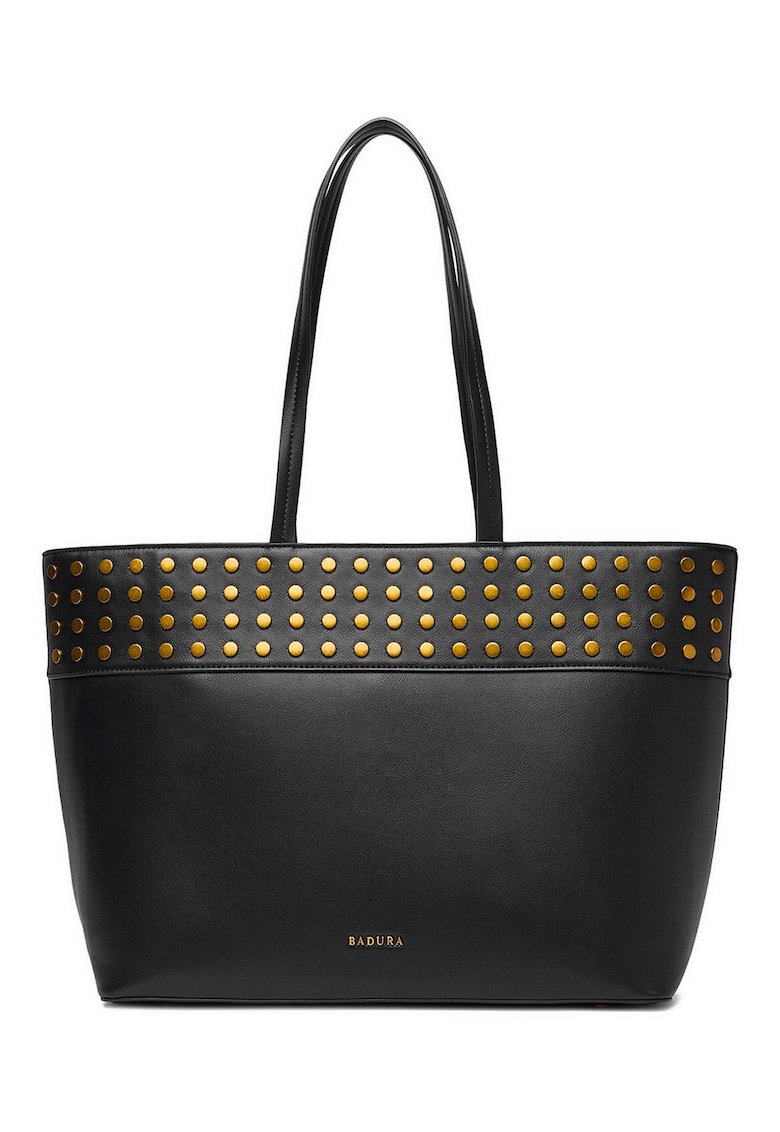 Geanta shopper - neagra - One Size INTL - cu toarta si saszeta detasabila