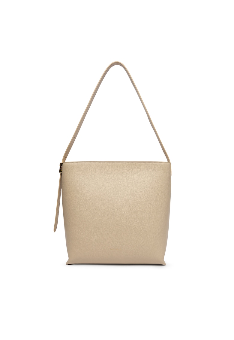 Geanta dama - piele naturala - bej - One Size INTL