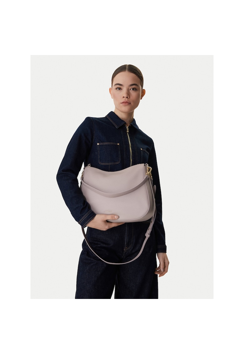 Geanta dama - piele naturala - gri - One Size INTL