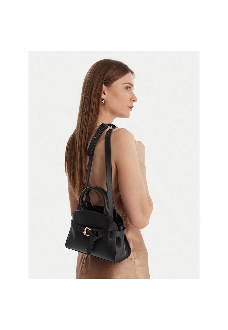 Geanta dama - piele naturala - neagra - One Size INTL