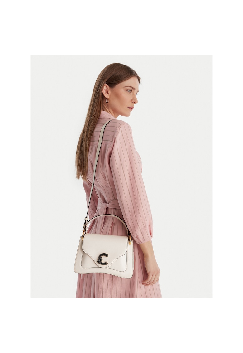 Geanta dama - piele naturala - alb - One Size INTL