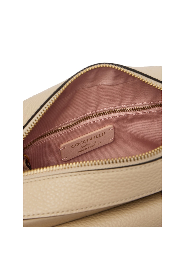 Geanta piele naturala - bej - One Size INTL