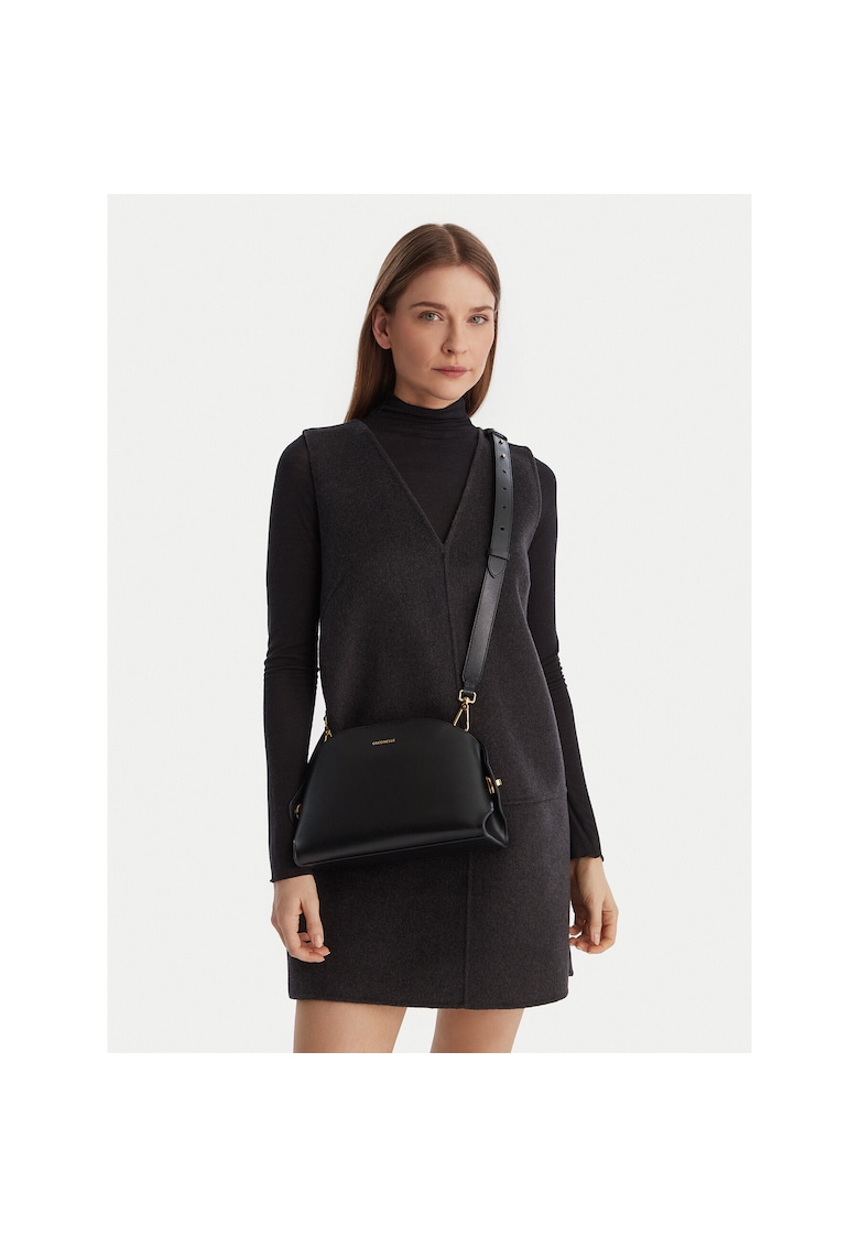Geanta dama - piele naturala - neagra - One Size INTL