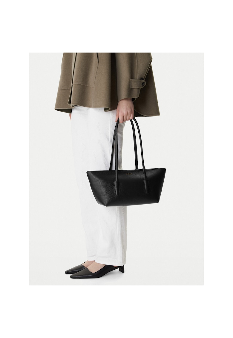 Geanta dama - piele naturala - negru - One Size INTL