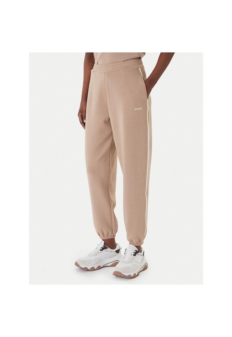 Pantaloni sport dama - bej - 50% poliester - 17% bumbac -