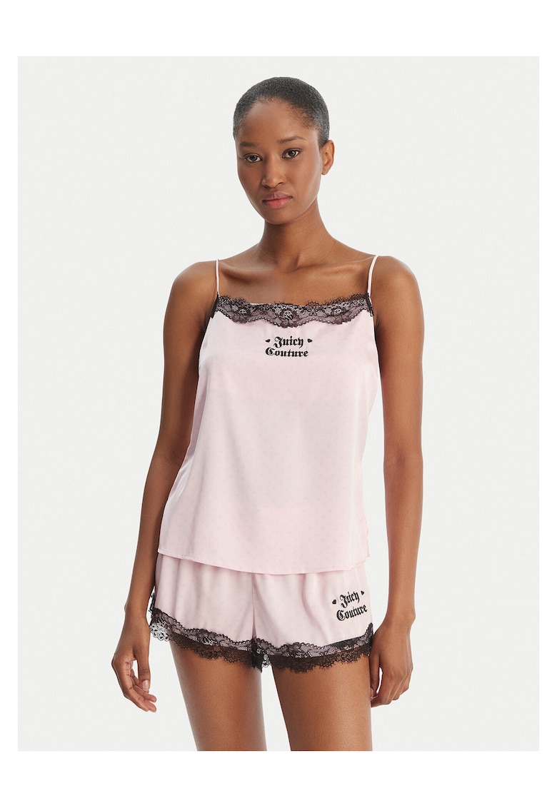 Pijama dama - slim fit - roz - poliester