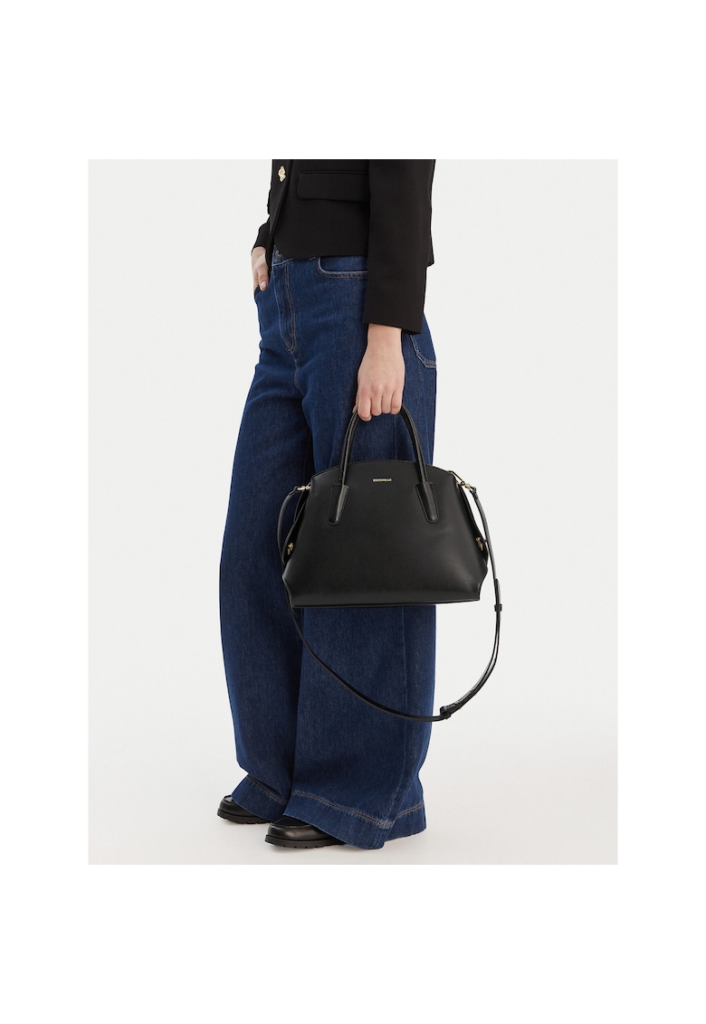 Geanta dama - piele naturala - negru - One Size INTL