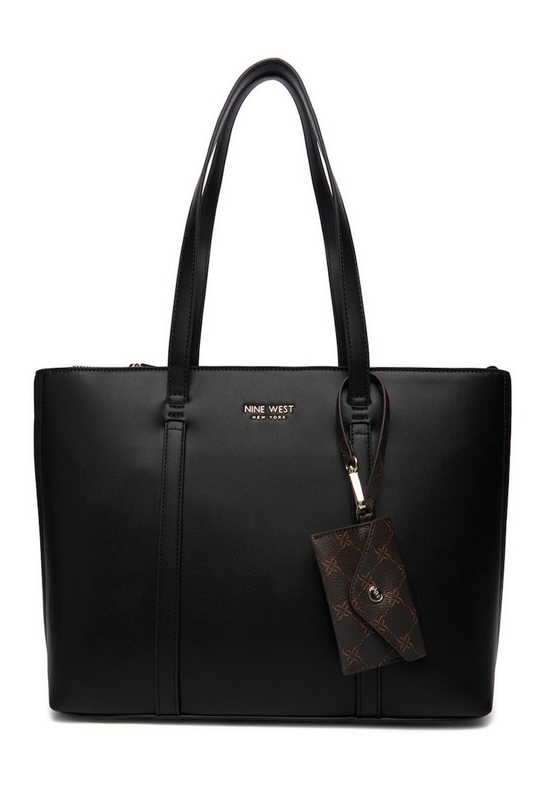 Geanta shopper - neagra - One Size INTL - cu saszeta detasabila