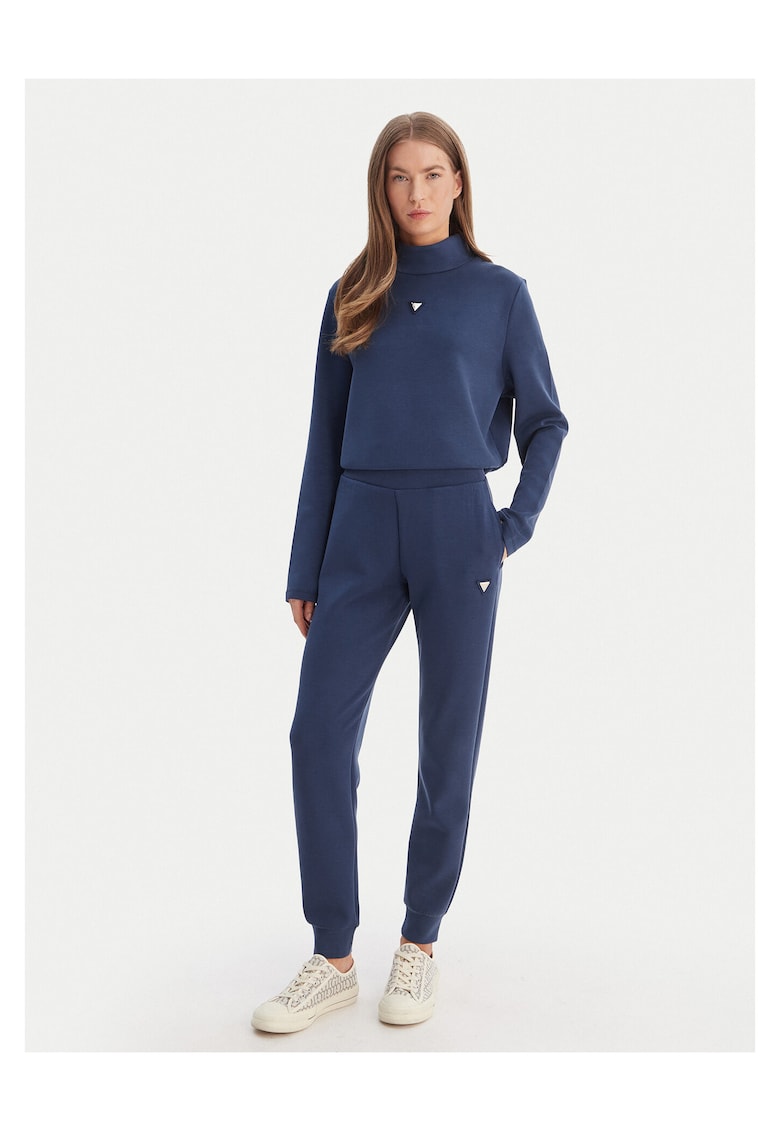 Pantaloni de trening dama - bleumarin - poliester/modal/elastan
