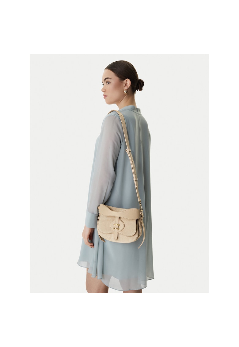 Geanta dama - piele naturala - bej - One Size INTL