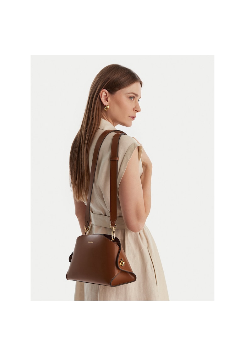 Geanta dama - piele naturala - maro - One Size INTL