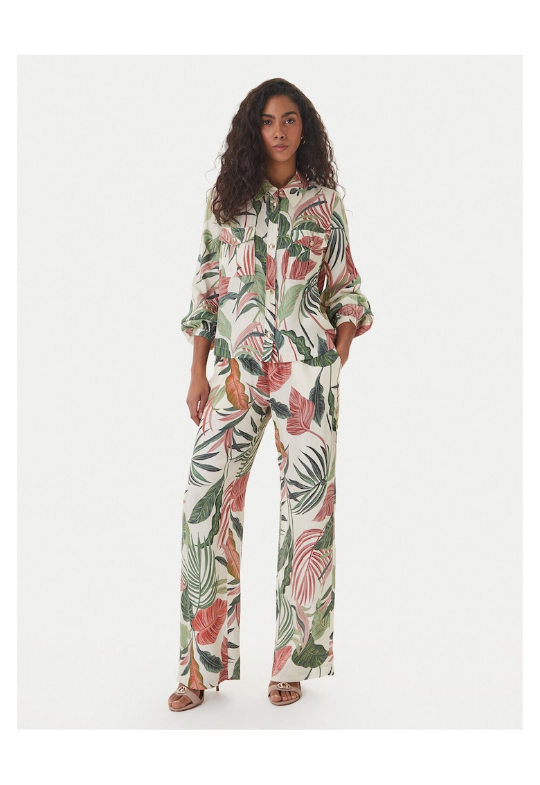 Pantaloni dama - multicolor - lyocell/viscoza