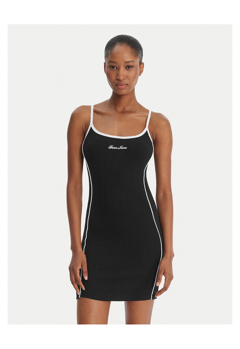 Rochie casual - neagra - bumbac/modal/elastan