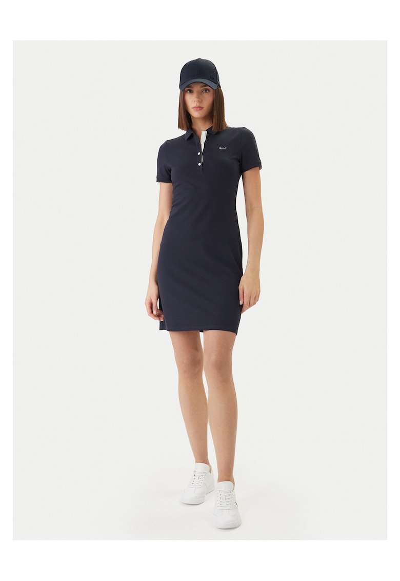 Rochie casual - bumbac - 97% bumbac - 3% elastan - Bleumarin