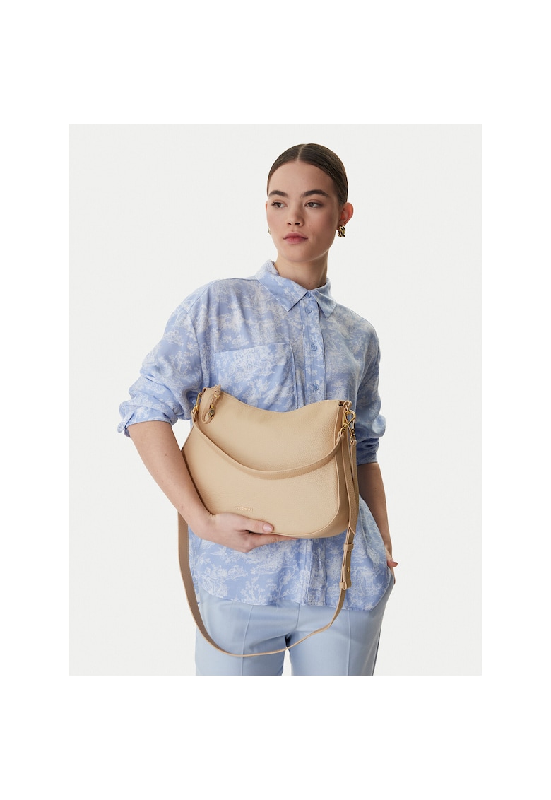 Geanta dama - piele naturala - bej - One Size INTL