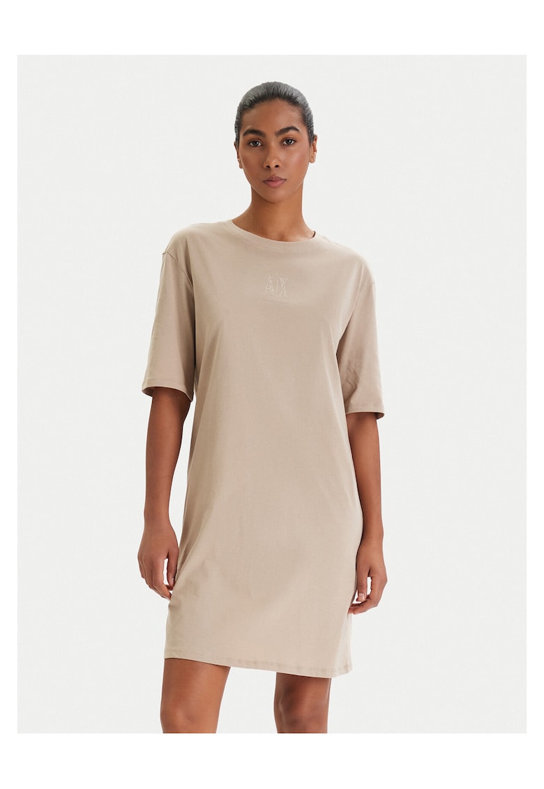 Rochie casual - bumbac - bej