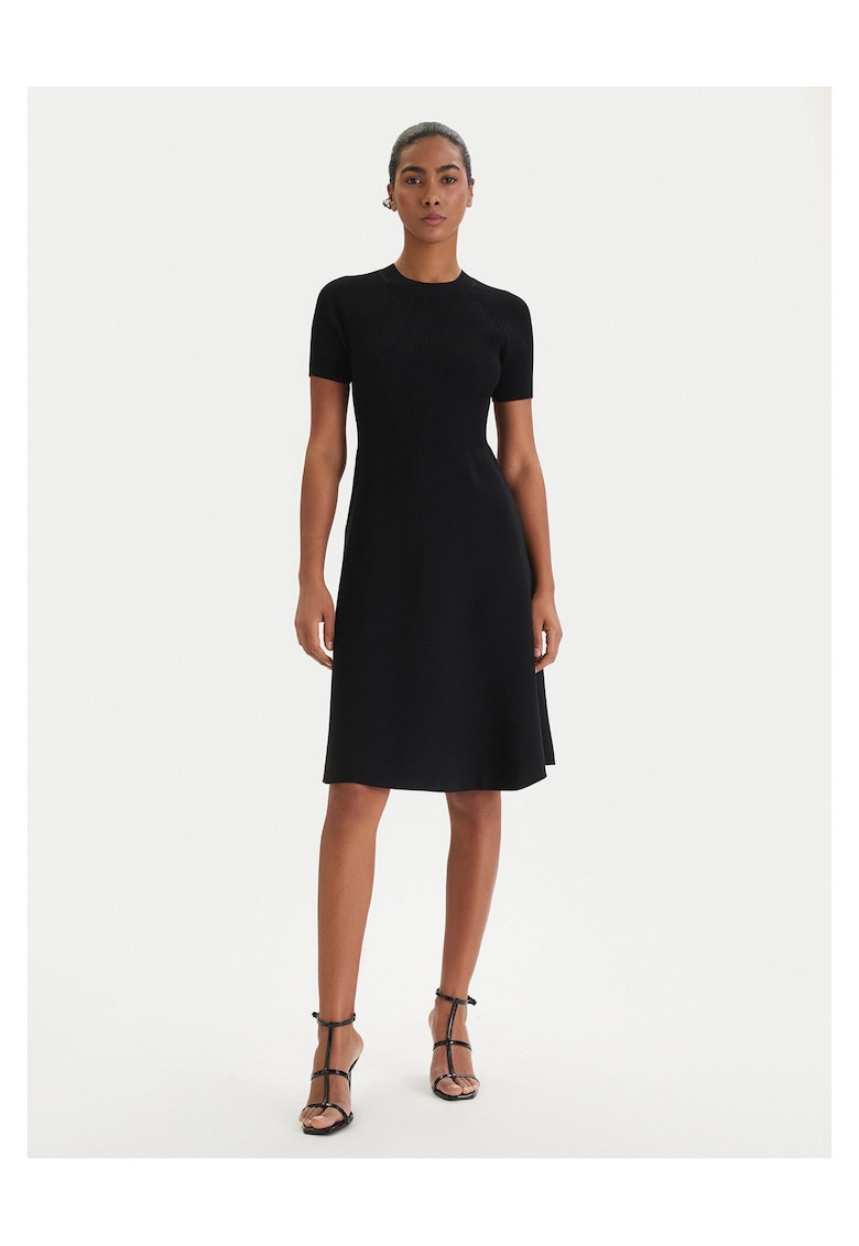 Rochie tricotata - neagra - viscoza