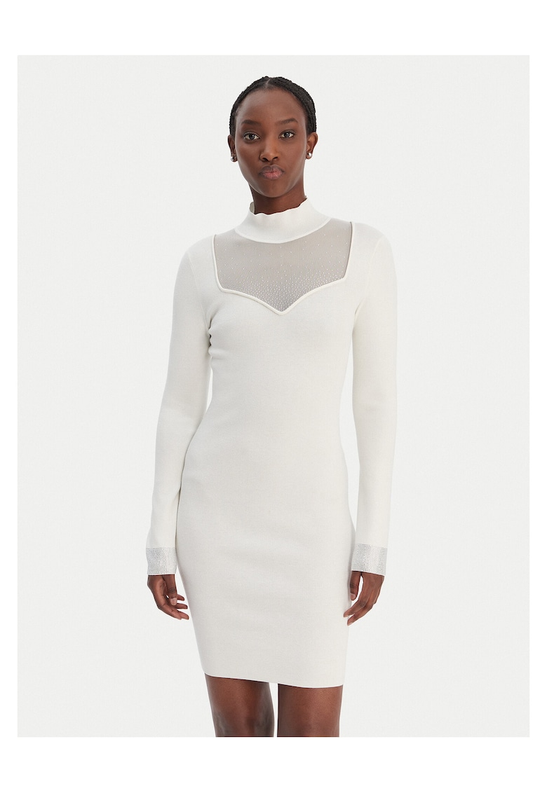 Rochie tricotată alb - Alb