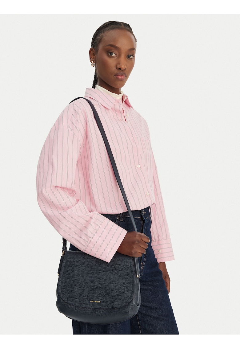 Geanta dama - piele naturala - albastru - One Size INTL