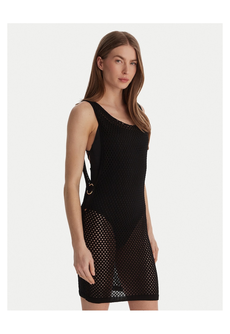 Rochie de plajă din viscoză - Negru