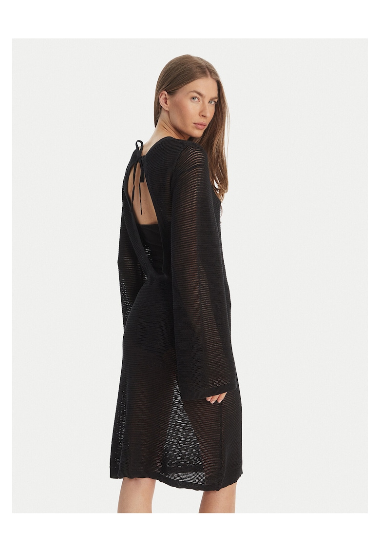 Rochie de plaja - bumbac - neagra