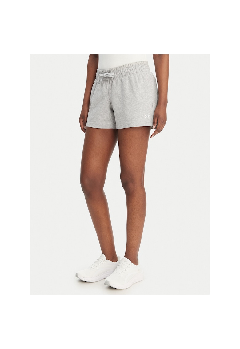 Pantaloni scurti sport dama - gri - bumbac 96% - elastan 4%