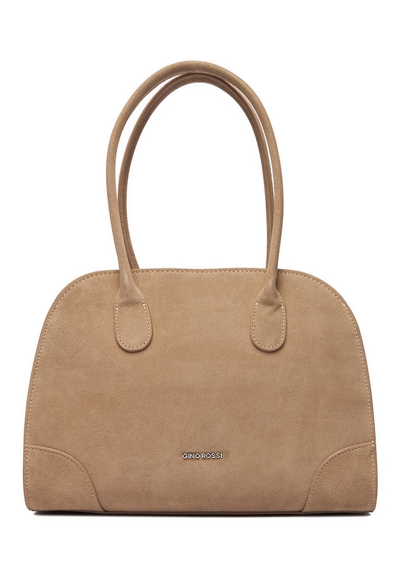 Geanta dama - piele naturala - bej - One Size INTL
