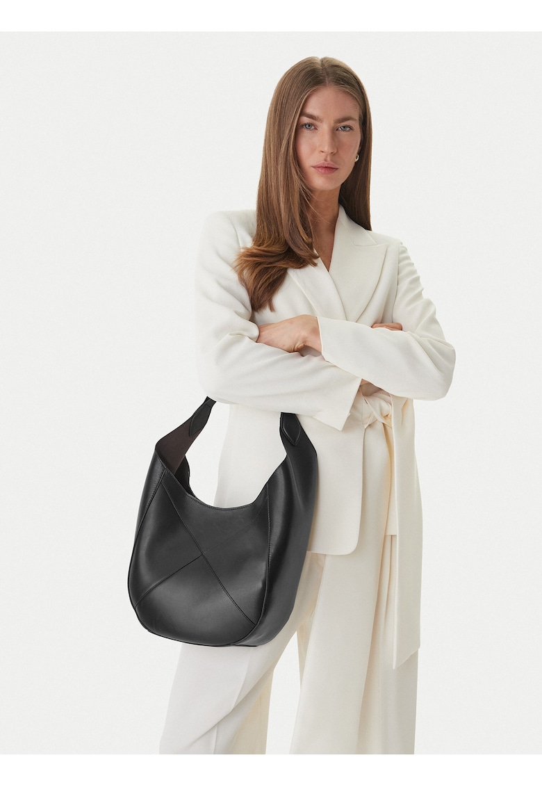 Geanta dama - piele naturala - negru - One Size INTL