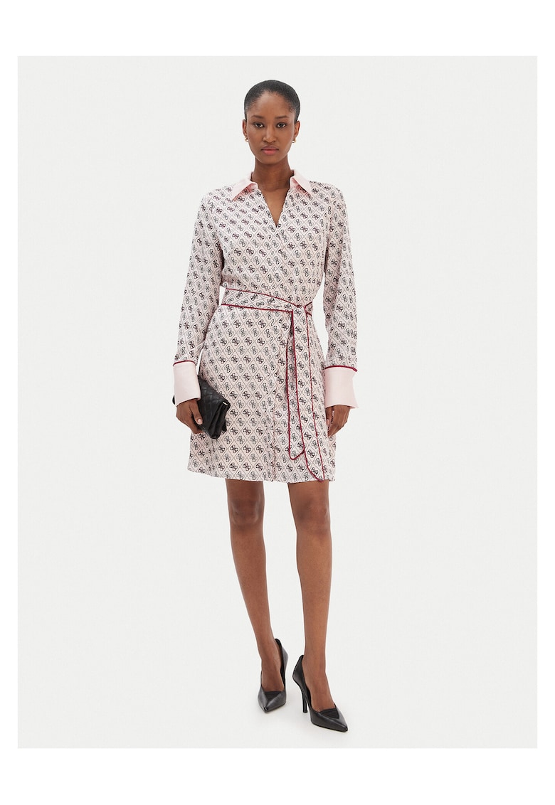 Rochie camasa - poliester - roz