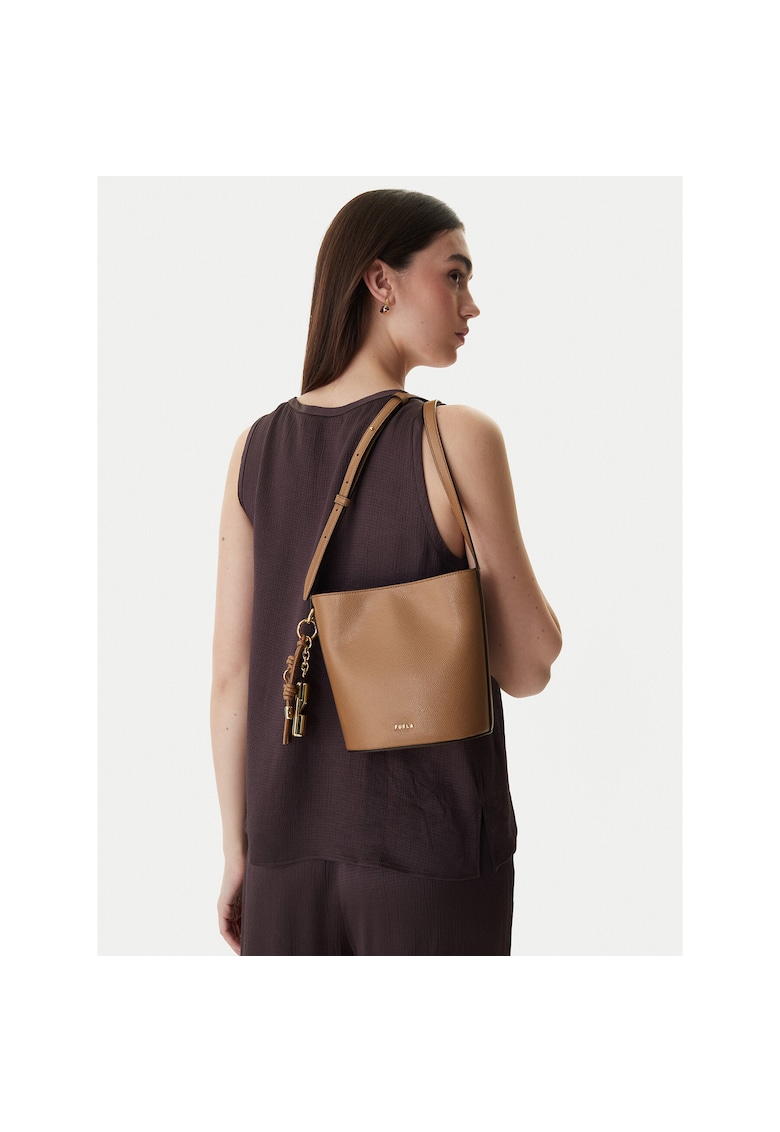 Geanta dama - piele naturala - maro - One Size INTL