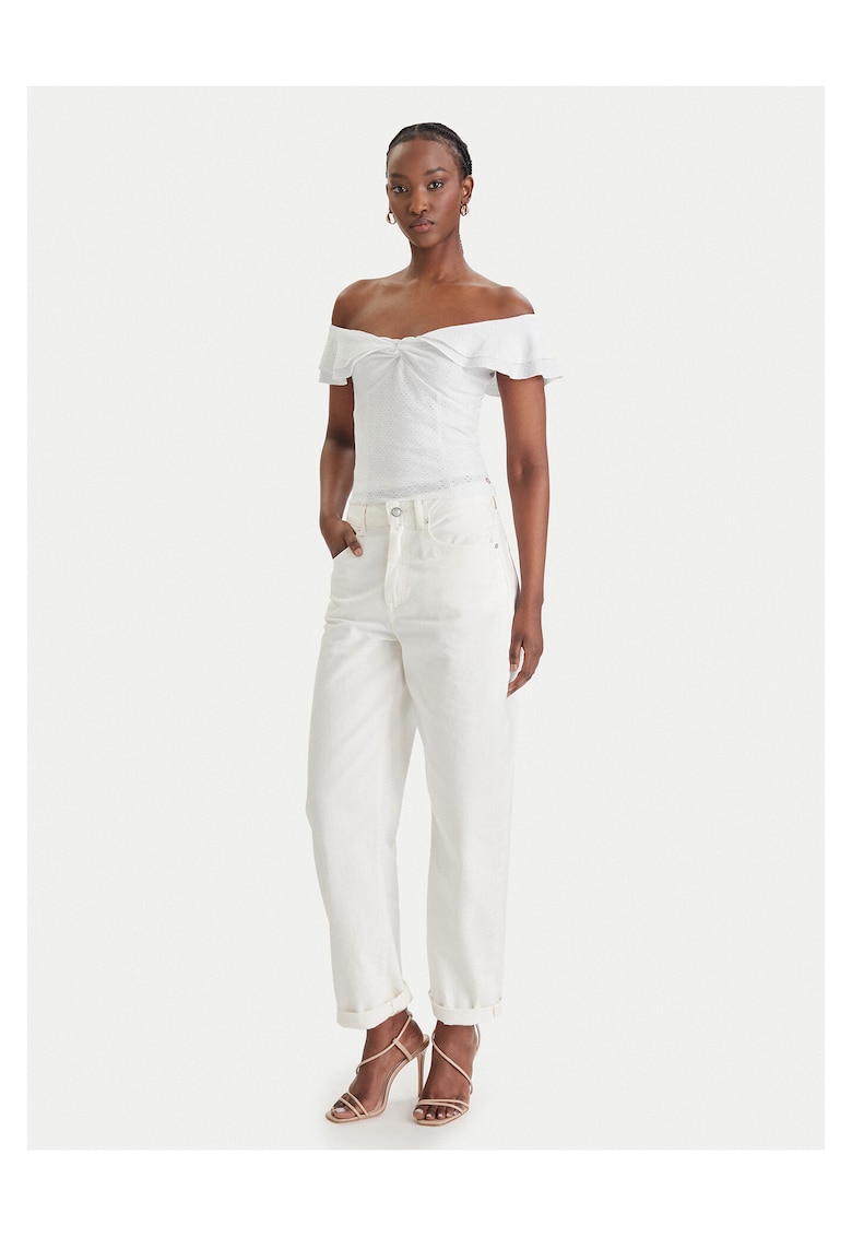 Bluza dama - alb - 55% bumbac - 39% poliester