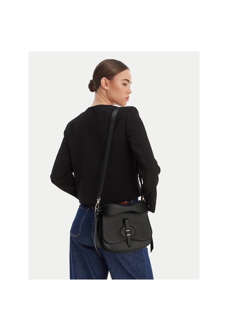 Geanta dama - piele naturala - negru - One Size INTL
