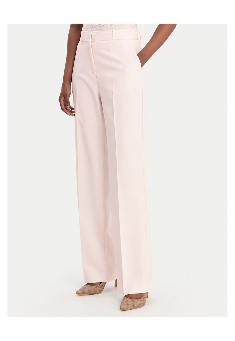 Pantaloni dama - poliester - roz