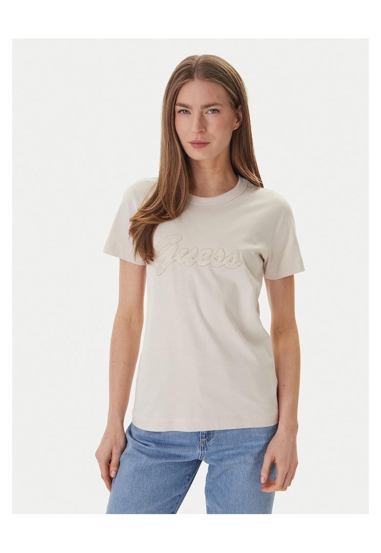 Tricou femei - bej - bumbac